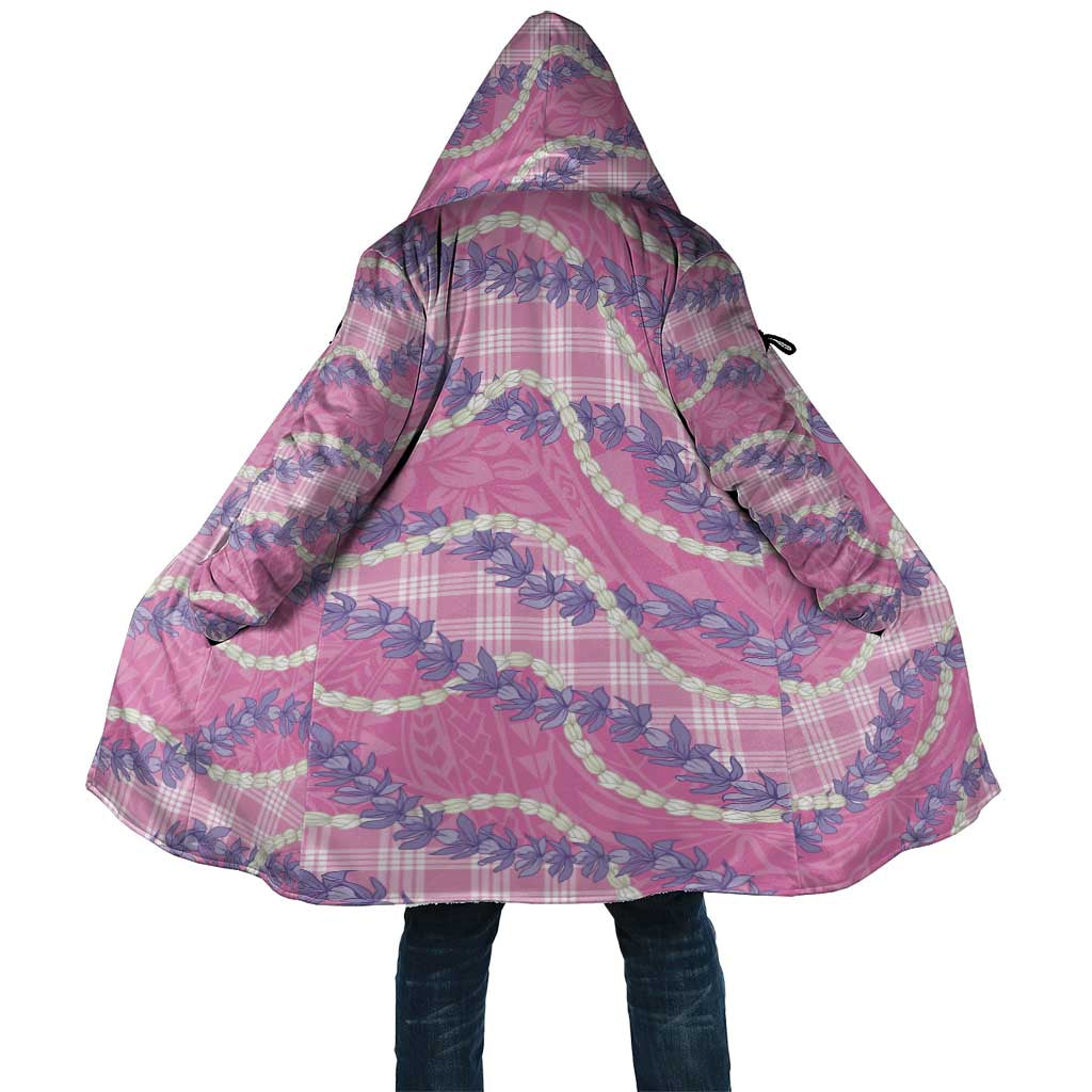 Pink Hawaii Palaka Honohono Pikake Cloak Hawaiian Orchid Lei Polynesian Pattern - Polynesian Pride