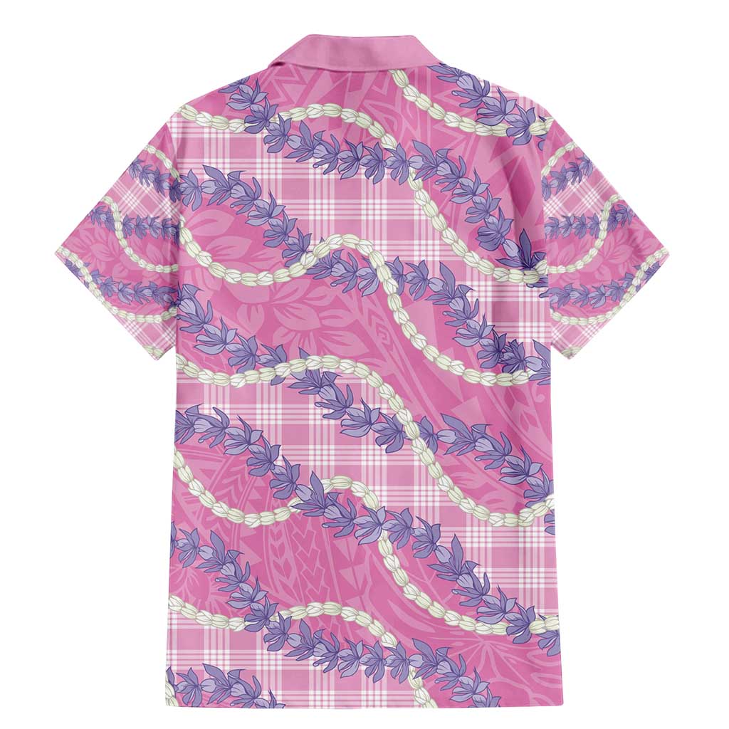 Pink Hawaii Palaka Honohono Pikake Family Matching Mermaid Dress and Hawaiian Shirt Hawaiian Orchid Lei Polynesian Pattern - Polynesian Pride