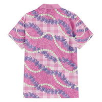 Pink Hawaii Palaka Honohono Pikake Hawaiian Shirt Hawaiian Orchid Lei Polynesian Pattern - Polynesian Pride