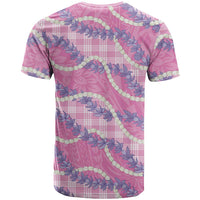 Pink Hawaii Palaka Honohono Pikake T Shirt Hawaiian Orchid Lei Polynesian Pattern - Polynesian Pride