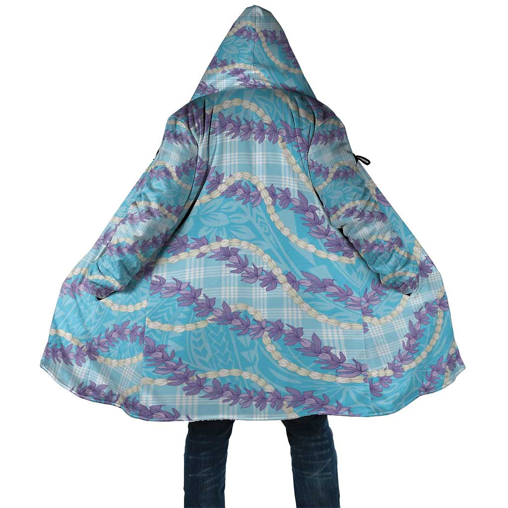 Blue Hawaii Palaka Honohono Pikake Cloak Hawaiian Orchid Lei Polynesian Pattern - Polynesian Pride