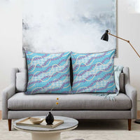 Blue Hawaii Palaka Honohono Pikake Pillow Cover Hawaiian Orchid Lei Polynesian Pattern - Polynesian Pride