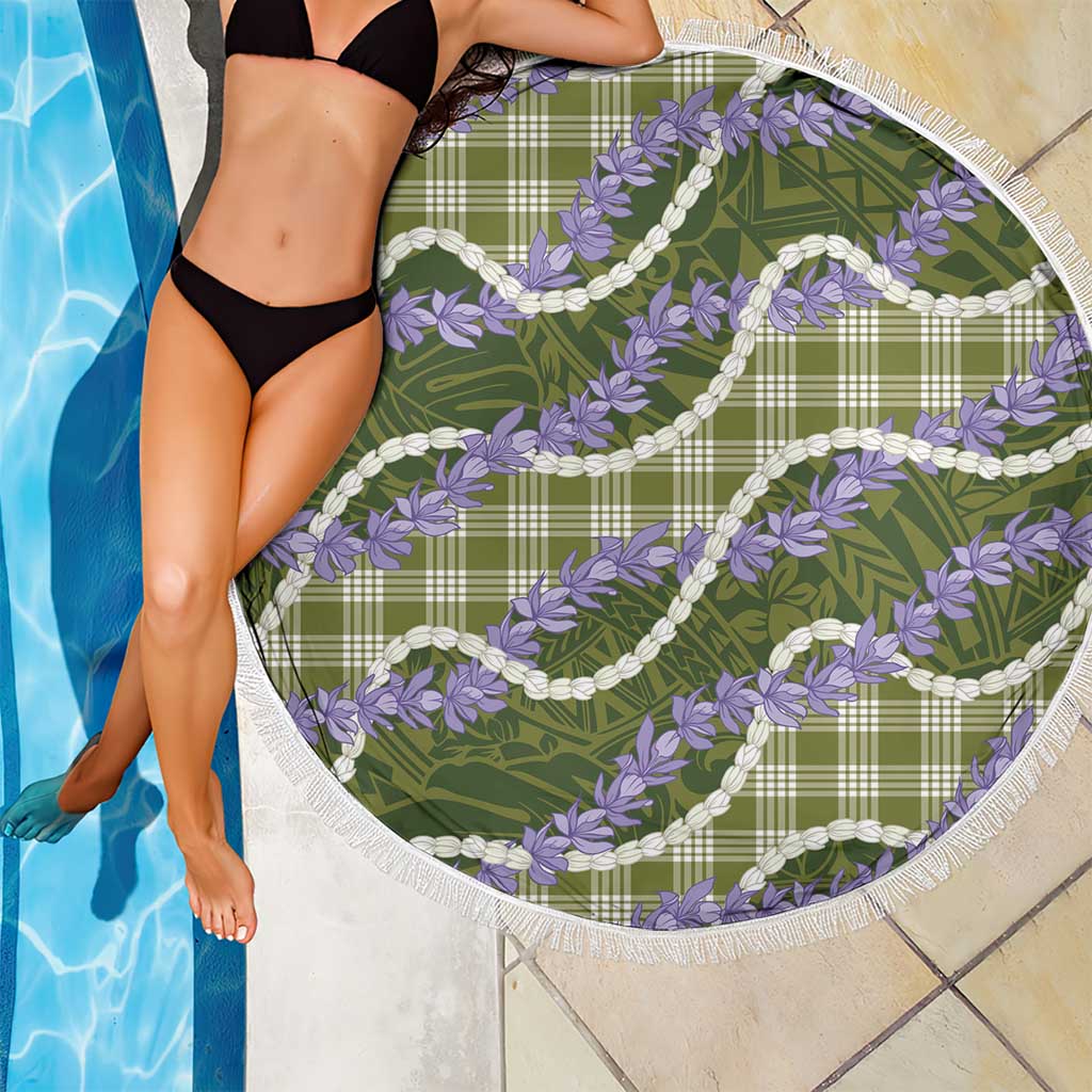 Green Hawaii Palaka Honohono Pikake Beach Blanket Hawaiian Orchid Lei Polynesian Pattern - Polynesian Pride