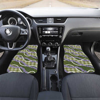 Green Hawaii Palaka Honohono Pikake Car Mats Hawaiian Orchid Lei Polynesian Pattern - Polynesian Pride
