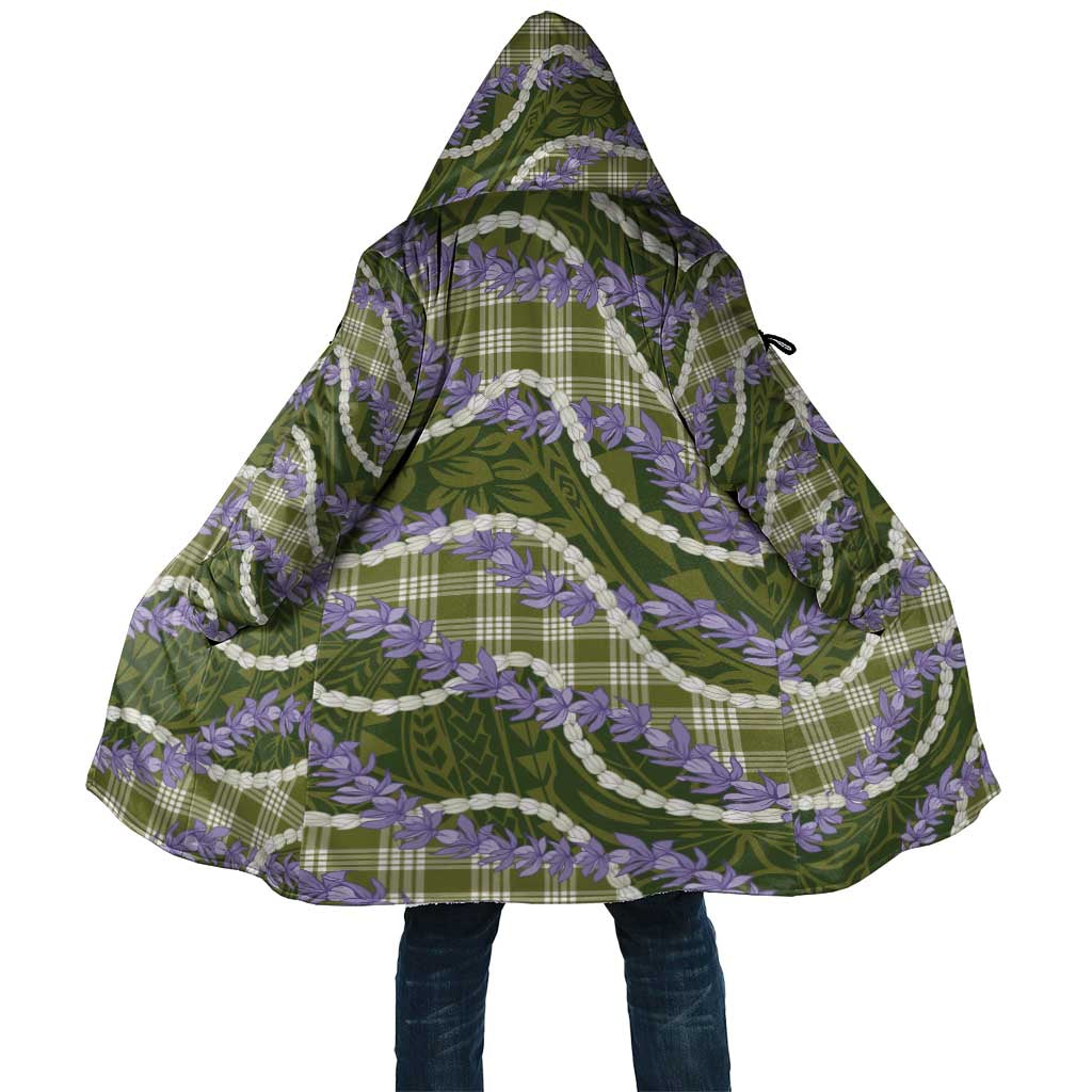 Green Hawaii Palaka Honohono Pikake Cloak Hawaiian Orchid Lei Polynesian Pattern - Polynesian Pride