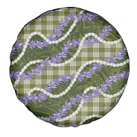 Green Hawaii Palaka Honohono Pikake Spare Tire Cover Hawaiian Orchid Lei Polynesian Pattern - Polynesian Pride