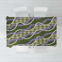 Green Hawaii Palaka Honohono Pikake Tablecloth Hawaiian Orchid Lei Polynesian Pattern - Polynesian Pride