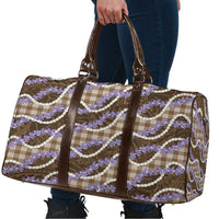 Brown Hawaii Palaka Honohono Pikake Travel Bag Hawaiian Orchid Lei Polynesian Pattern - Polynesian Pride