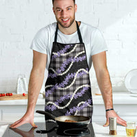 Black Hawaii Palaka Honohono Pikake Apron Hawaiian Orchid Lei Polynesian Pattern - Polynesian Pride