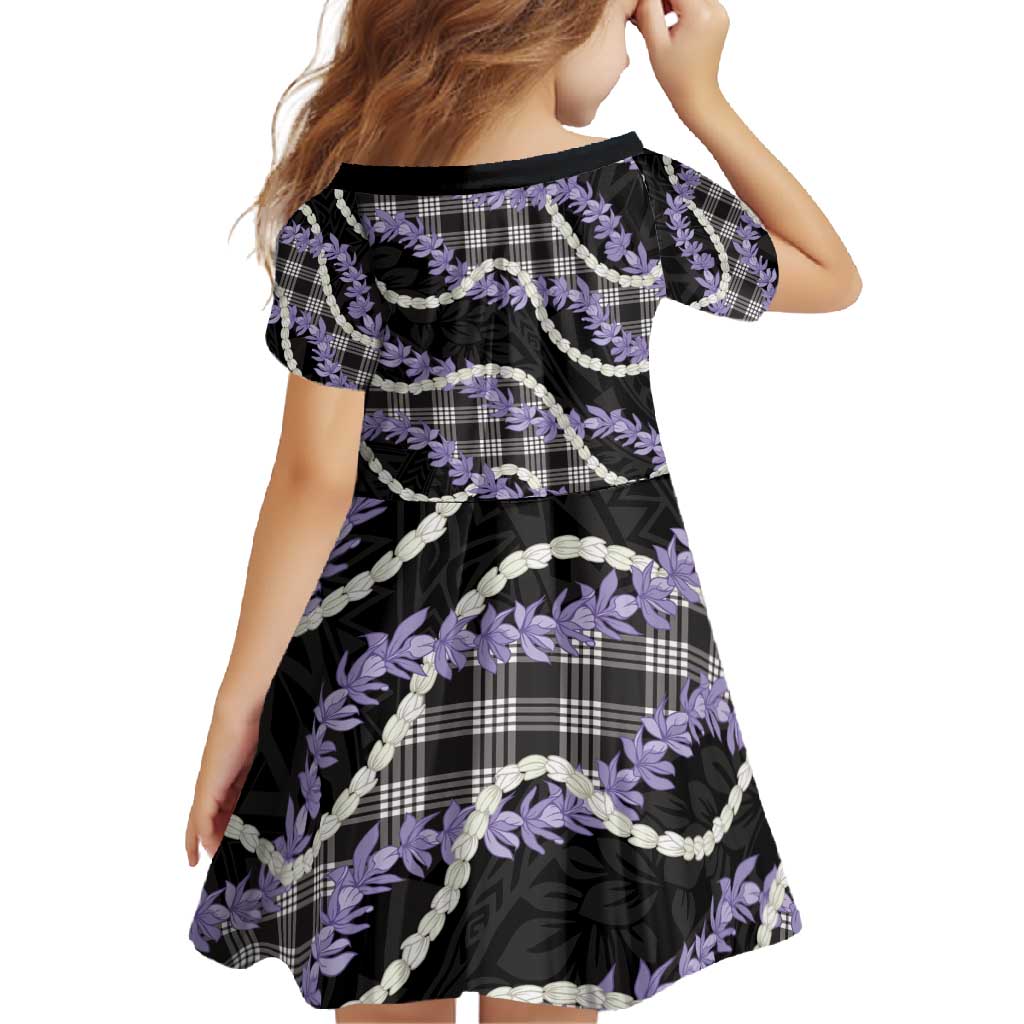 Black Hawaii Palaka Honohono Pikake Family Matching Mermaid Dress and Hawaiian Shirt Hawaiian Orchid Lei Polynesian Pattern - Polynesian Pride