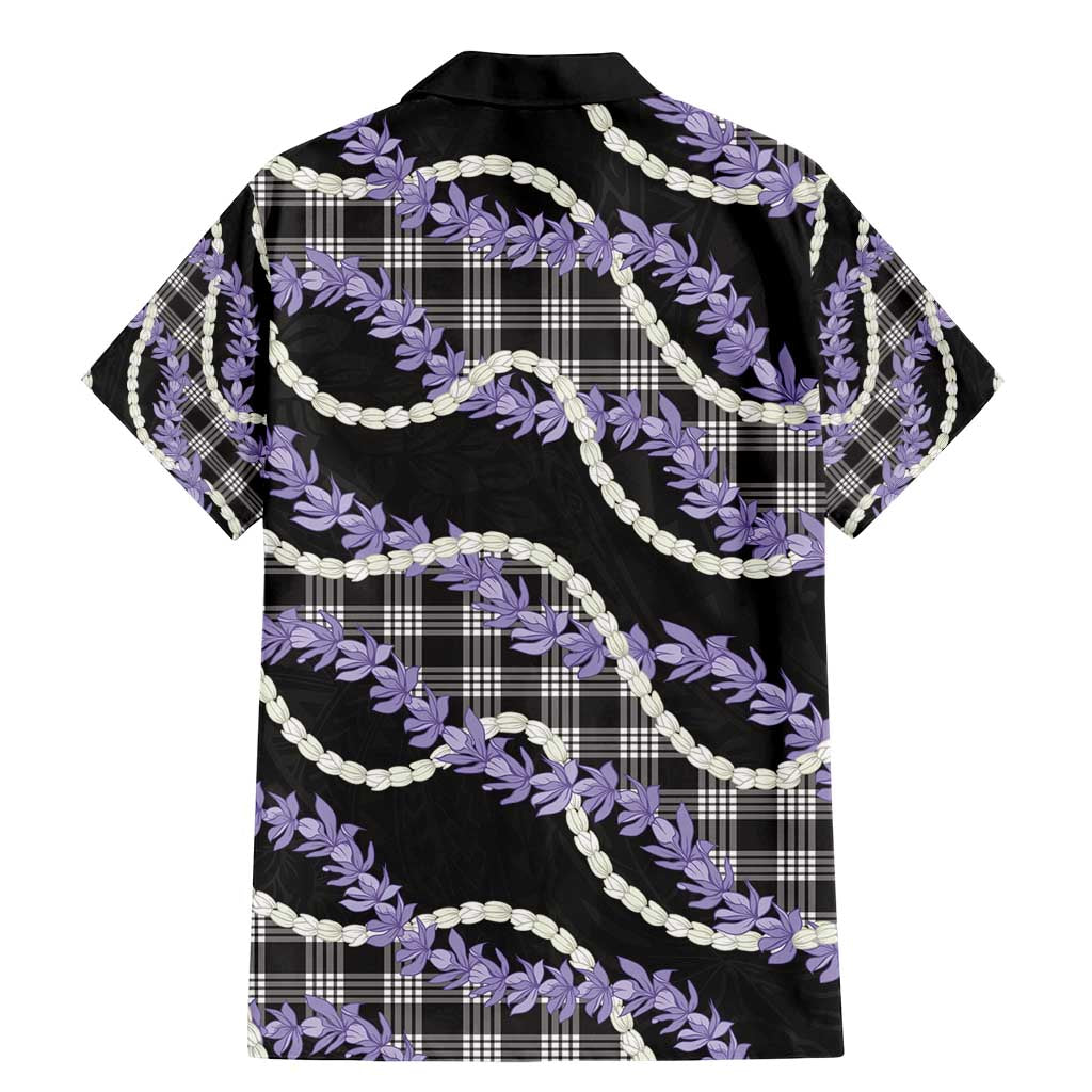 Black Hawaii Palaka Honohono Pikake Family Matching Mermaid Dress and Hawaiian Shirt Hawaiian Orchid Lei Polynesian Pattern - Polynesian Pride