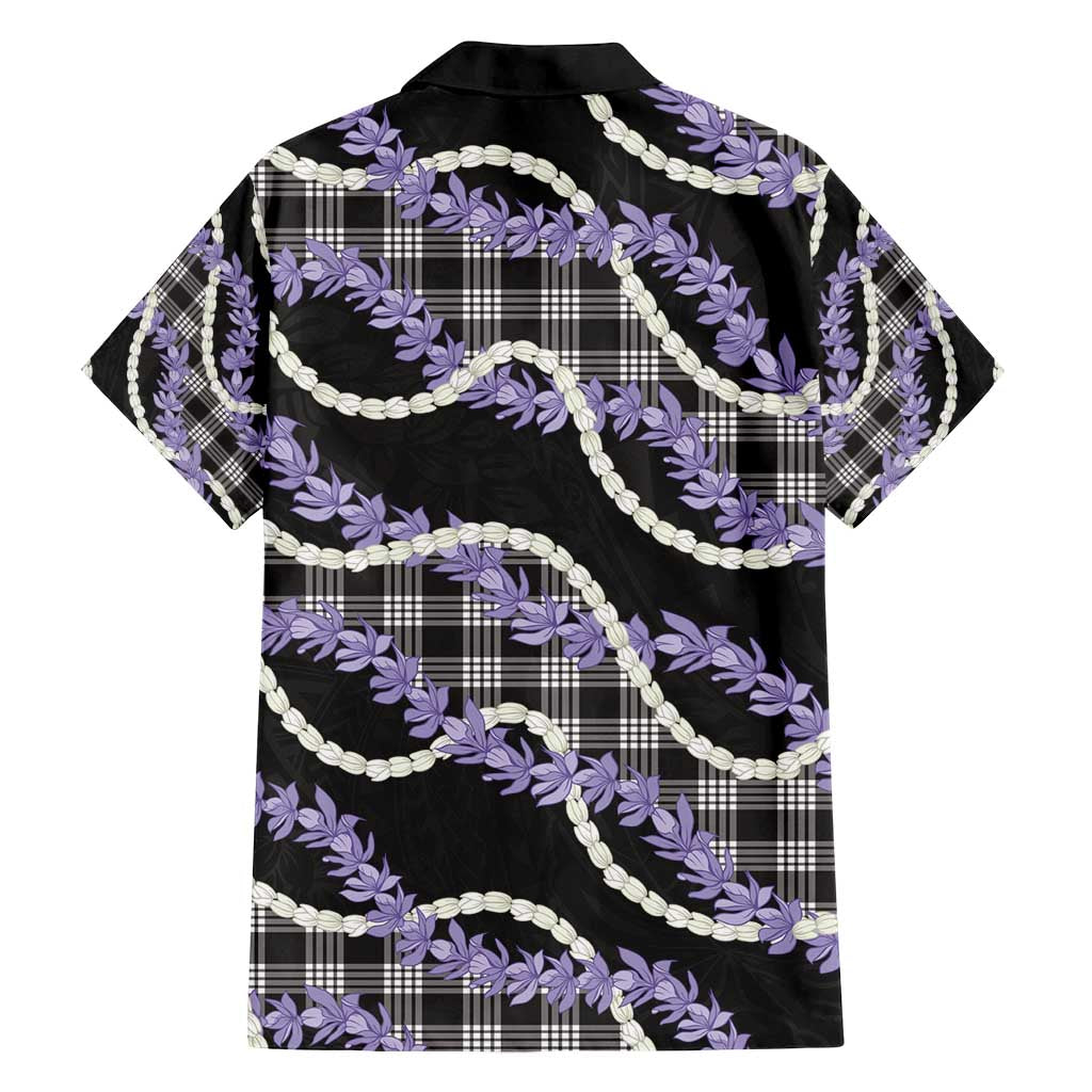 Black Hawaii Palaka Honohono Pikake Family Matching Puletasi and Hawaiian Shirt Hawaiian Orchid Lei Polynesian Pattern - Polynesian Pride