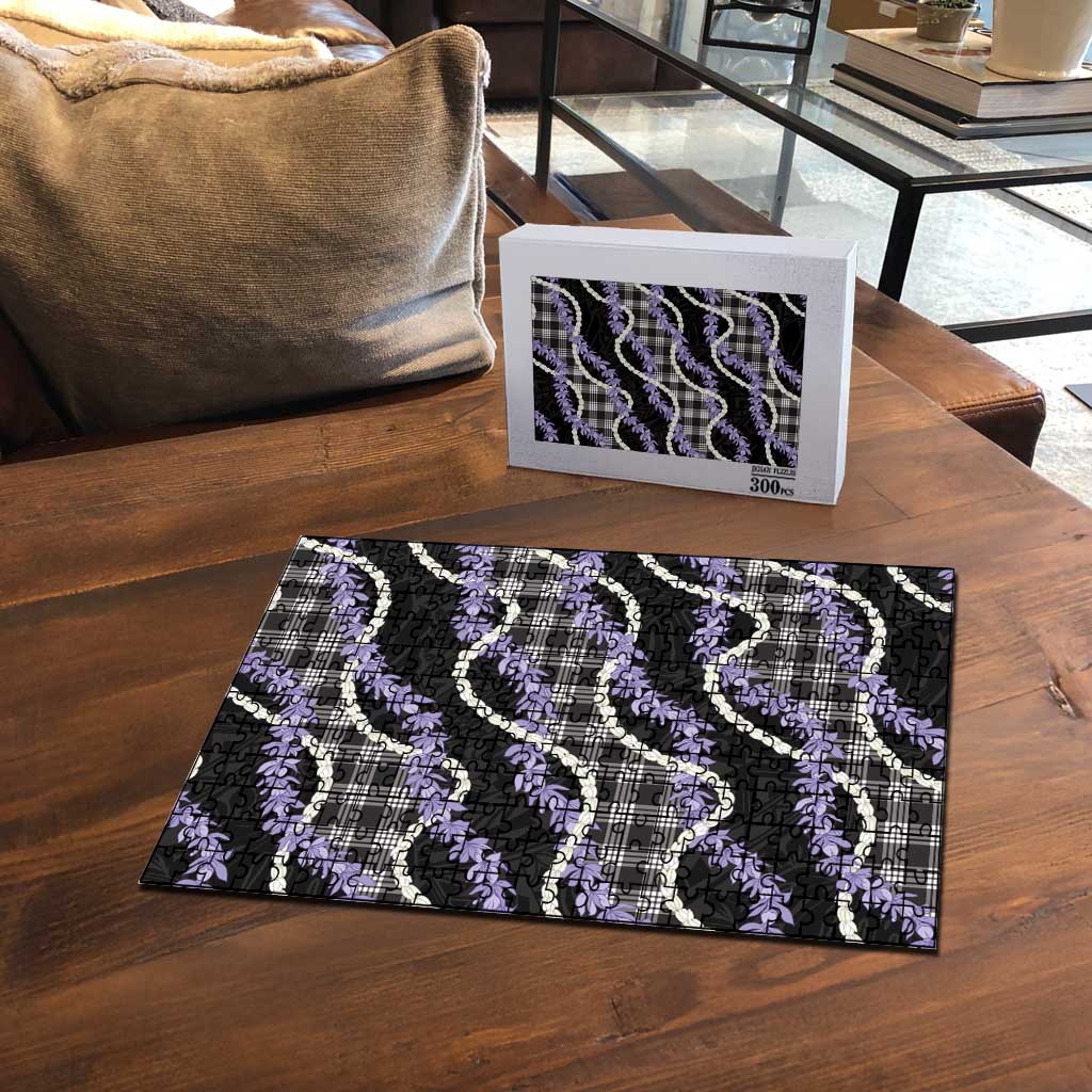 Black Hawaii Palaka Honohono Pikake Puzzle Hawaiian Orchid Lei Polynesian Pattern - Polynesian Pride