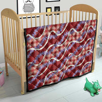 Red Hawaii Palaka Honohono Pikake Quilt Hawaiian Orchid Lei Polynesian Pattern - Polynesian Pride