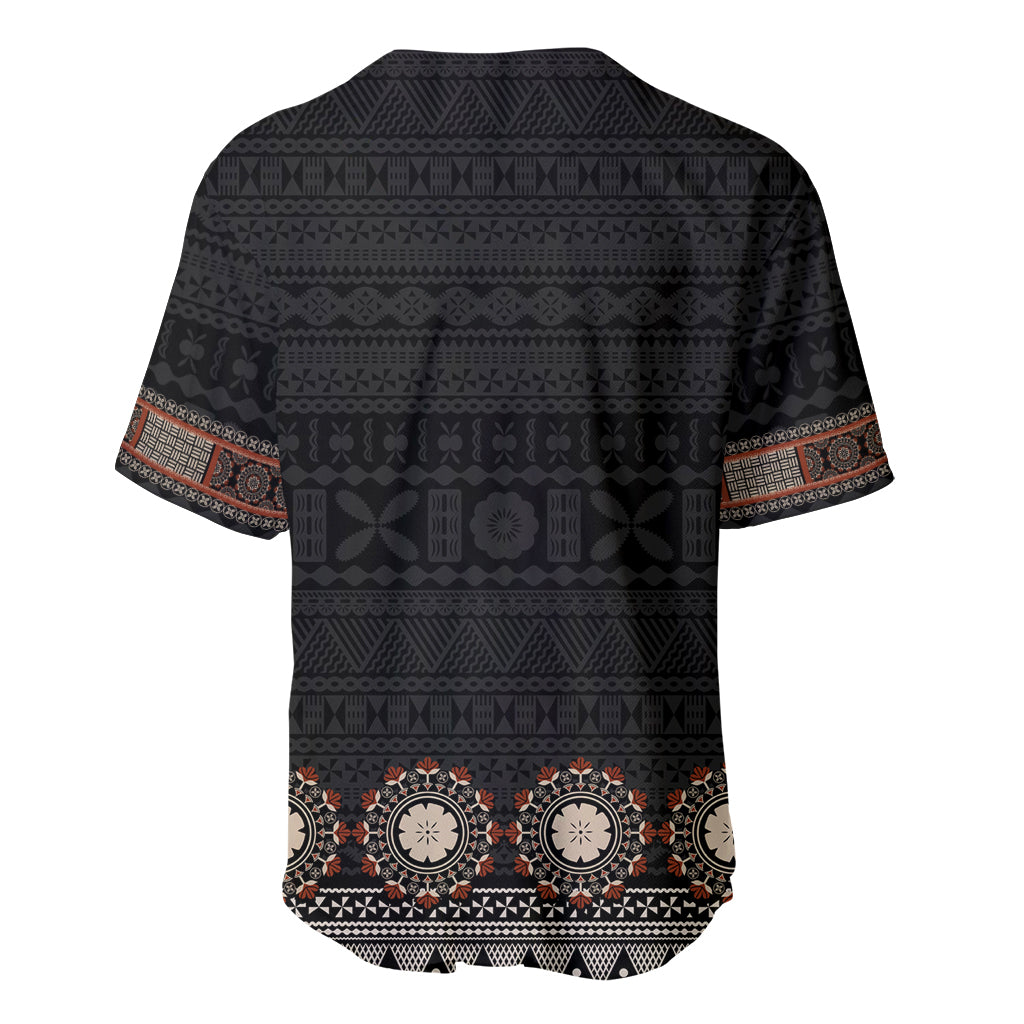 Bula Fiji Dashiki Vintage Fijian Masi Tapa Pattern Baseball Jersey LT14 - Polynesian Pride