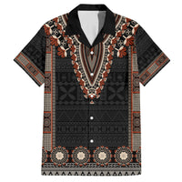Bula Fiji Dashiki Vintage Fijian Masi Tapa Pattern Family Matching Puletasi Dress and Hawaiian Shirt LT14 Dad's Shirt - Short Sleeve Brown - Polynesian Pride