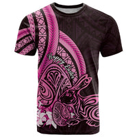Pink Polynesia Easter Day T Shirt Eggs With Bunny Polynesian Pattern LT14 Pink - Polynesian Pride
