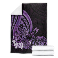 Purple Polynesia Easter Day Blanket Eggs With Bunny Polynesian Pattern