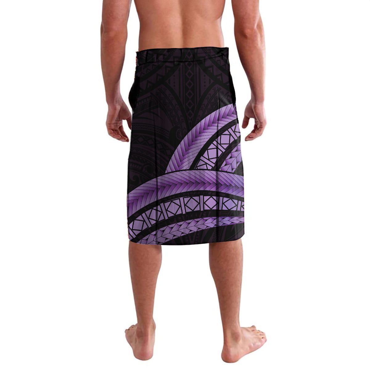 Purple Polynesia Easter Day Lavalava Eggs With Bunny Polynesian Pattern