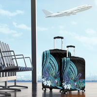 Turquoise Polynesia Easter Day Luggage Cover Eggs With Bunny Polynesian Pattern LT14 - Polynesian Pride