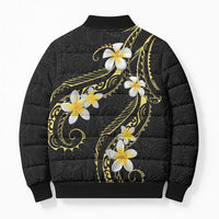 Polynesia Tattoo With Plumeria Bomber Puffer Jacket Elegant Vibes