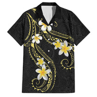 Polynesia Tattoo With Plumeria Family Matching Mermaid Dress and Hawaiian Shirt Elegant Vibes LT14 Dad's Shirt - Short Sleeve Black - Polynesian Pride