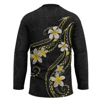 Polynesia Tattoo With Plumeria Hockey Jersey Elegant Vibes