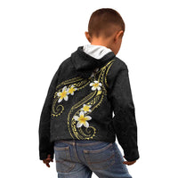 Polynesia Tattoo With Plumeria Kid Hoodie Elegant Vibes LT14 - Polynesian Pride