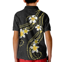 Polynesia Tattoo With Plumeria Kid Polo Shirt Elegant Vibes LT14 - Polynesian Pride