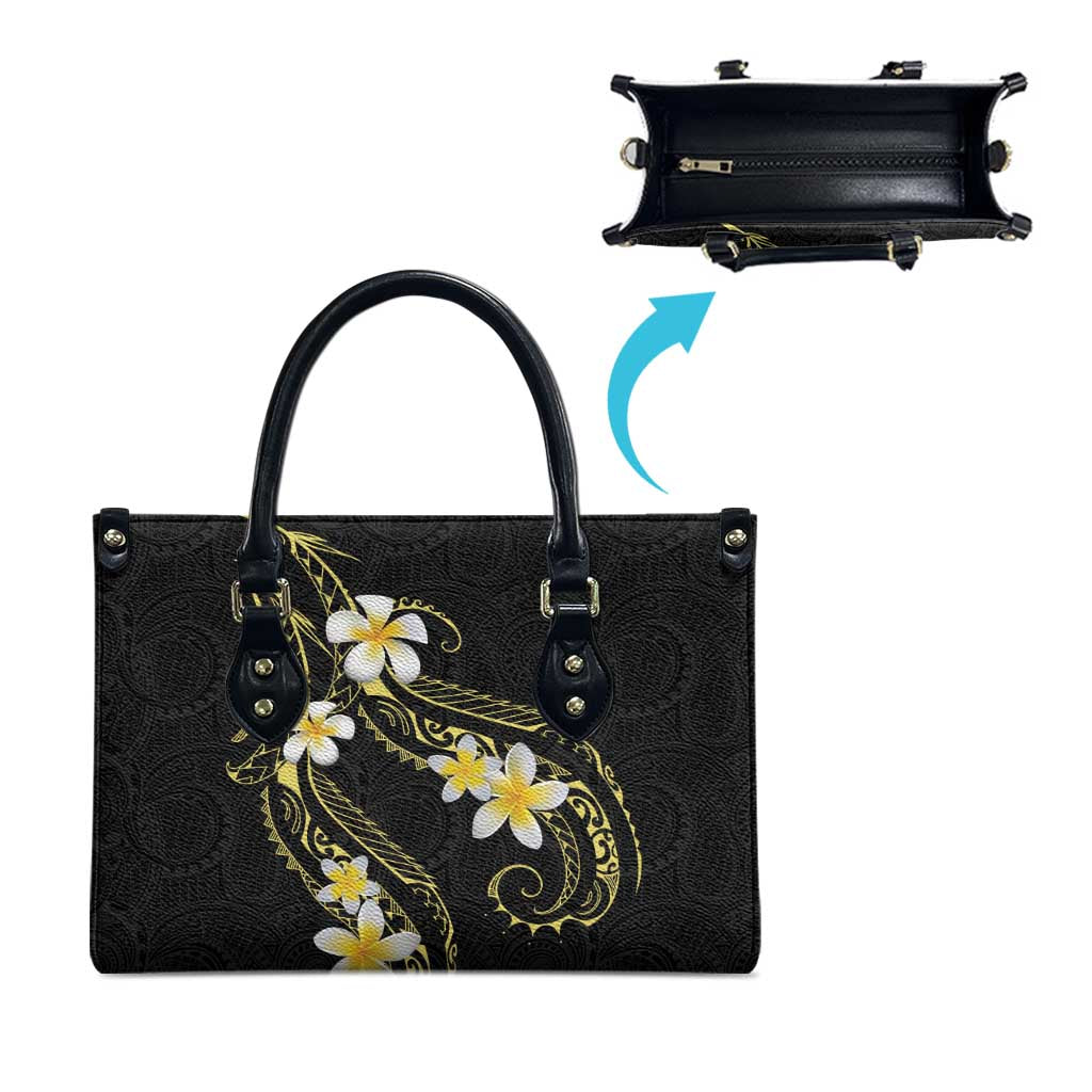 Polynesia Tattoo With Plumeria Leather Bag Elegant Vibes
