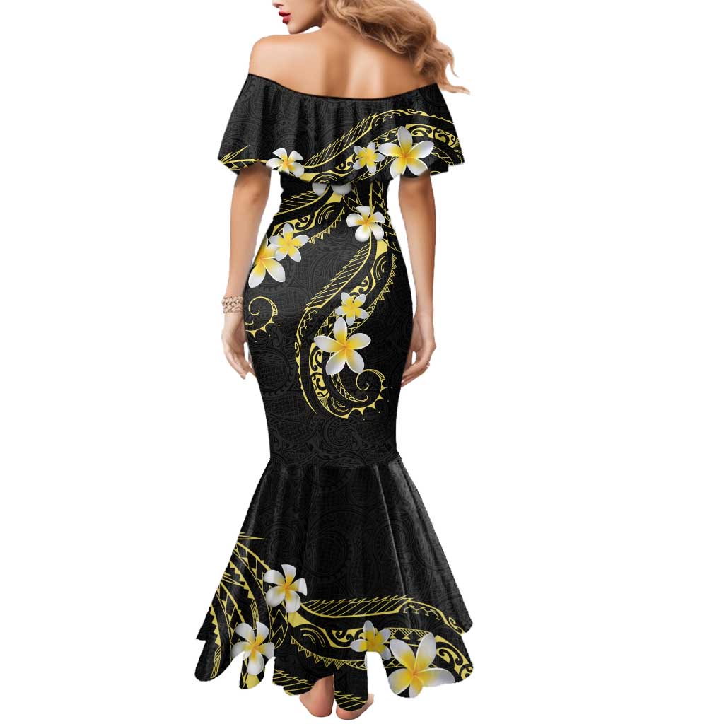 Polynesia Tattoo With Plumeria Mermaid Dress Elegant Vibes LT14 - Polynesian Pride