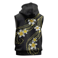 Polynesia Tattoo With Plumeria Sleeveless Zip Hoodie Elegant Vibes LT14 - Polynesian Pride