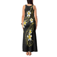 Polynesia Tattoo With Plumeria Tank Maxi Dress Elegant Vibes