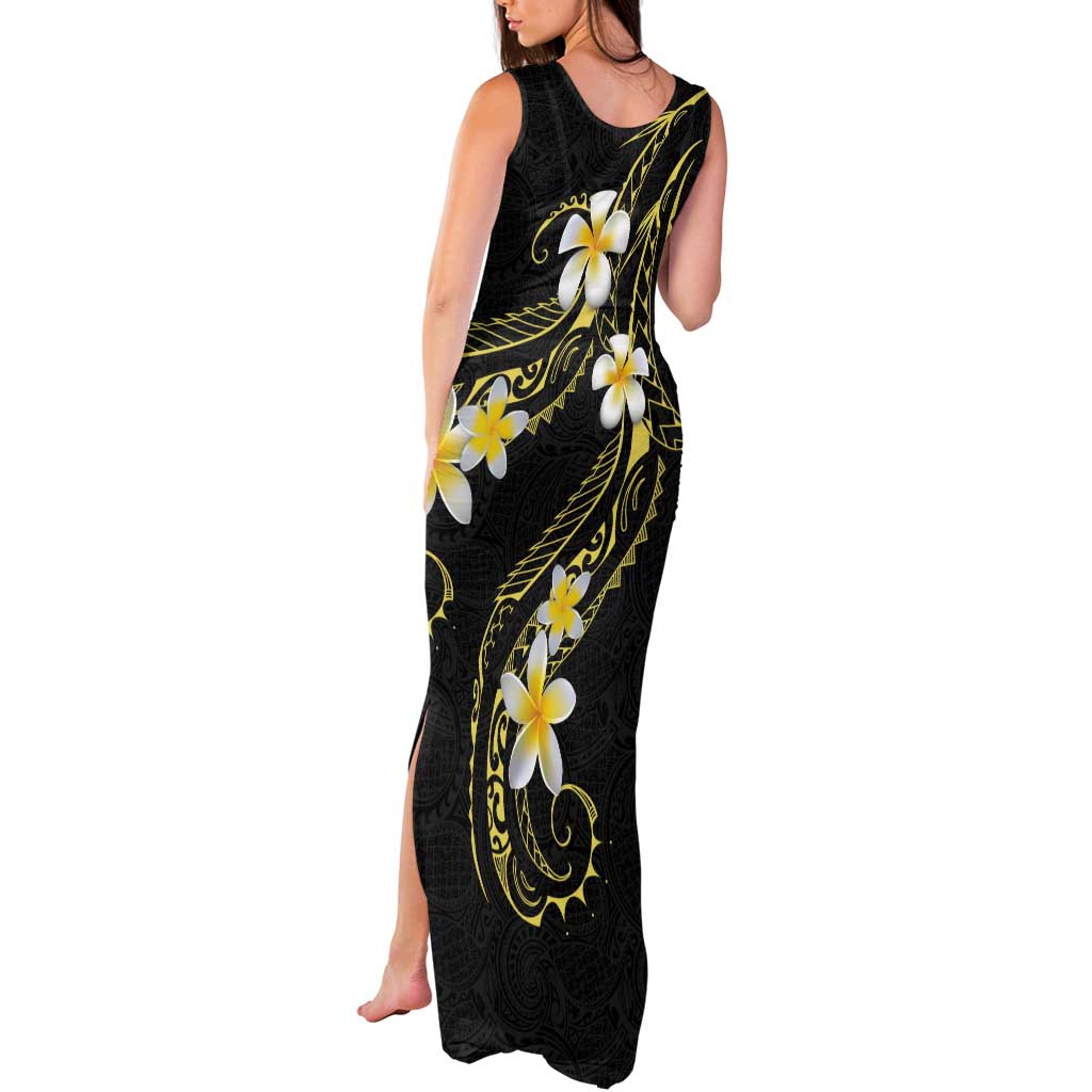 Polynesia Tattoo With Plumeria Tank Maxi Dress Elegant Vibes