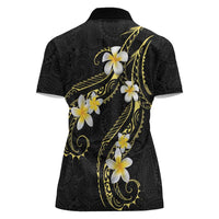 Polynesia Tattoo With Plumeria Women Polo Shirt Elegant Vibes LT14 - Polynesian Pride