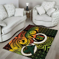 Vanuatu 1980 Area Rug Ni-Van Tamtam Sand Drawing Pattern