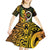 Vanuatu 1980 Kid Short Sleeve Dress Ni-Van Tamtam Sand Drawing Pattern