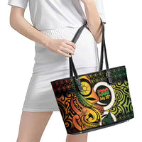 Vanuatu 1980 Leather Tote Bag Ni-Van Tamtam Sand Drawing Pattern