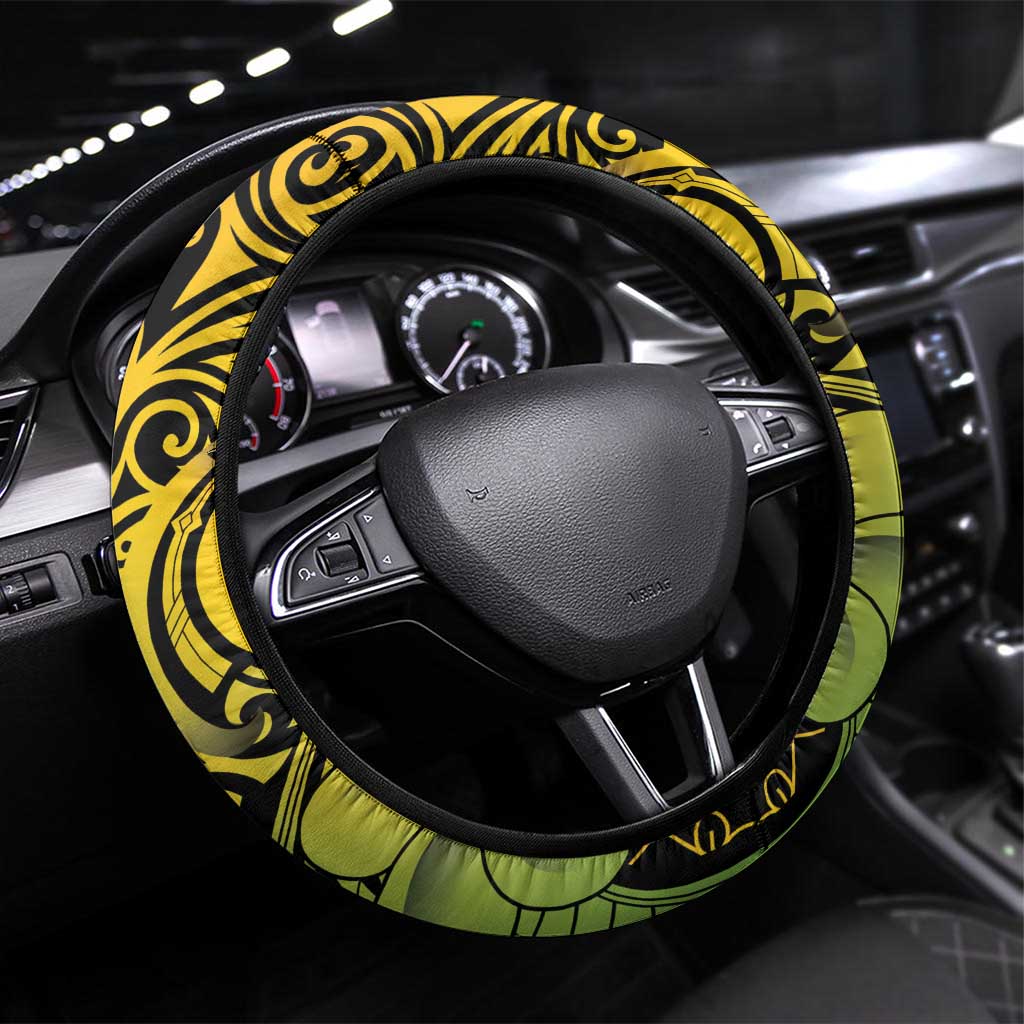 Vanuatu 1980 Steering Wheel Cover Ni-Van Tamtam Sand Drawing Pattern