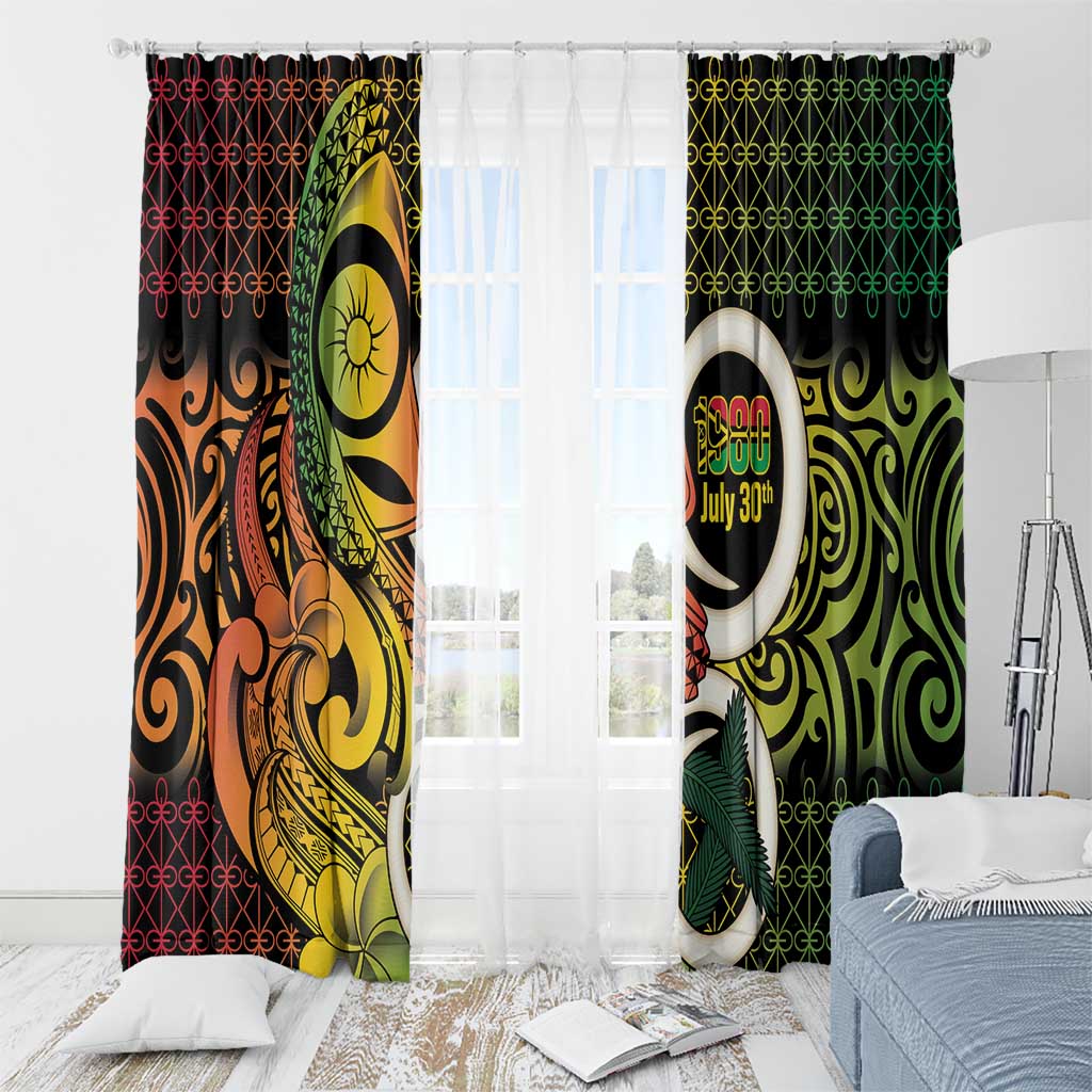 Vanuatu 1980 Window Curtain Ni-Van Tamtam Sand Drawing Pattern