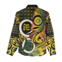 Vanuatu 1980 Women Casual Shirt Ni-Van Tamtam Sand Drawing Pattern LT14 - Polynesian Pride