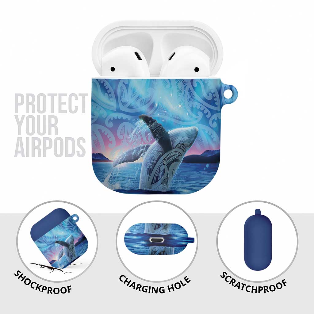 New Zealand Matariki Humpback Whale AirPods Case Paikea Maori New Year Blue Galaxy