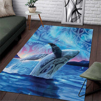 New Zealand Matariki Humpback Whale Area Rug Paikea Maori New Year Blue Galaxy LT14 Blue - Polynesian Pride