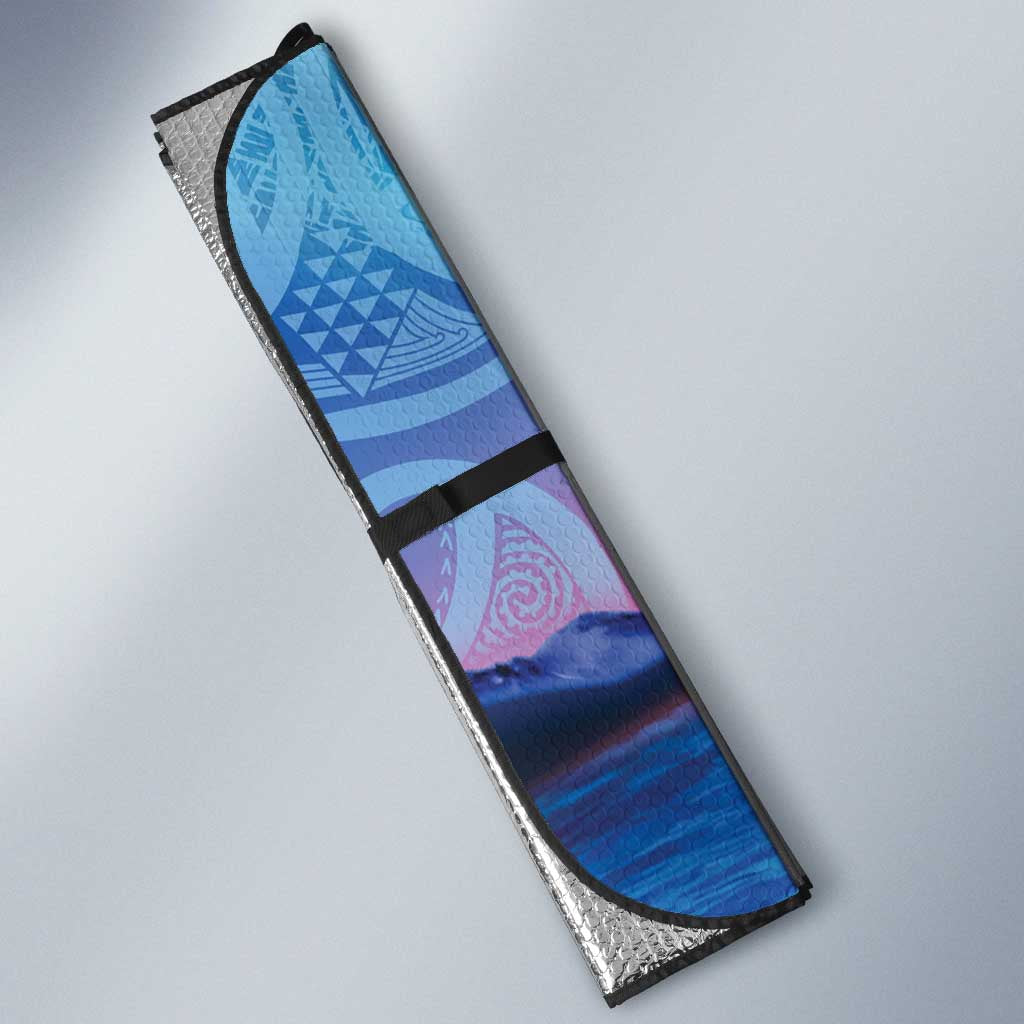 New Zealand Matariki Humpback Whale Auto Sun Shade Paikea Maori New Year Blue Galaxy LT14 - Polynesian Pride