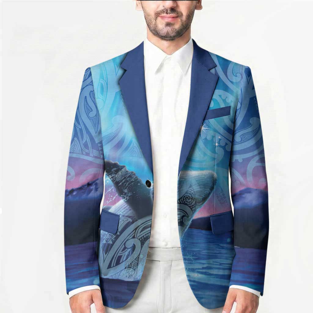 New Zealand Matariki Humpback Whale Blazer Paikea Maori New Year Blue Galaxy LT14 - Polynesian Pride