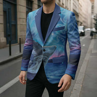 New Zealand Matariki Humpback Whale Blazer Paikea Maori New Year Blue Galaxy LT14 - Polynesian Pride