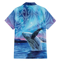 New Zealand Matariki Humpback Whale Family Matching Puletasi and Hawaiian Shirt Paikea Maori New Year Blue Galaxy LT14 - Polynesian Pride