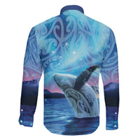 New Zealand Matariki Humpback Whale Family Matching Puletasi and Hawaiian Shirt Paikea Maori New Year Blue Galaxy LT14 - Polynesian Pride
