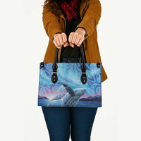 New Zealand Matariki Humpback Whale Leather Bag Paikea Maori New Year Blue Galaxy LT14 - Polynesian Pride