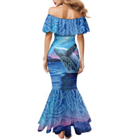 New Zealand Matariki Humpback Whale Mermaid Dress Paikea Maori New Year Blue Galaxy
